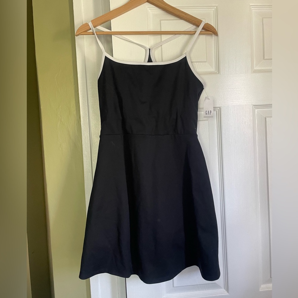 GAP Black Mini Dress with White Trim